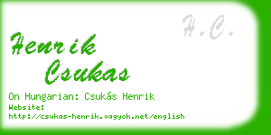 henrik csukas business card